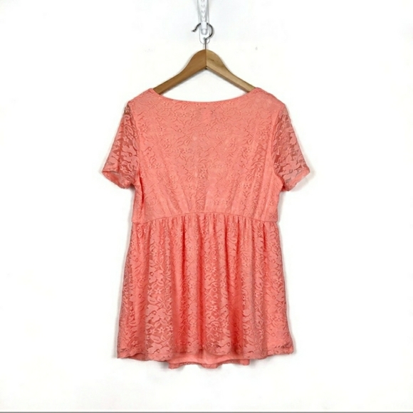 Torrid | 0X | Boho Peach Lace NWT Blouse - Picture 6 of 6
